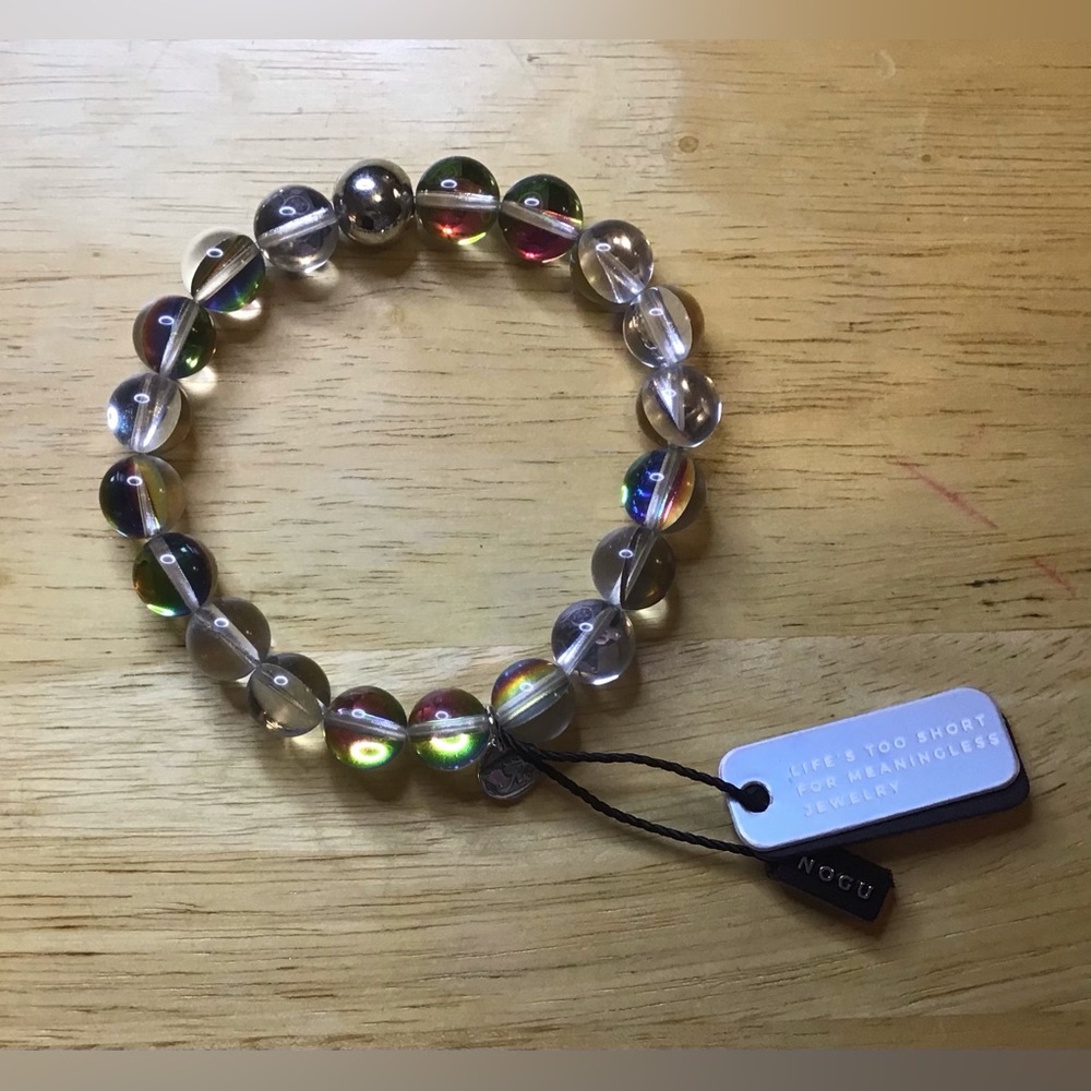 🌈🌈 NOGU Rainbow Sky Galaxy Glass Statement Bracelet 🌈🌈